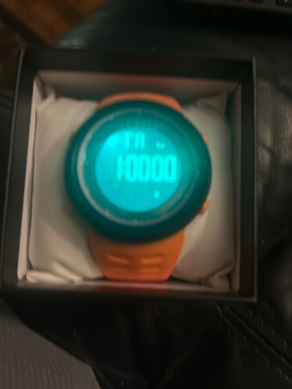 Invicta Orange Silicone Digital Sports Watch with Teal Display